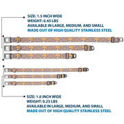 FRUITS BASKET Title Logo Full Color White/Purple Seatbelt Buckle Collar - Fruits Basket Chibi Kyo Soma and Cat Scattered Blue/Orange