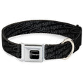 Load image into Gallery viewer, CHARGER Script Emblem Corner Full Color Black/Silver Fade/White Seatbelt Buckle Collar - CHARGER Script Emblem Repeat Black/Grays
