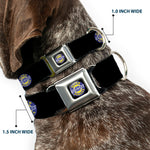 CHEVROLET SUPER SERVICE Logo Full Color Black/Blue/Yellow/White Seatbelt Buckle Collar - CHEVROLET SUPER SERVICE Logo Black/Blue/Yellow/White