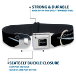1955-57 CHEVROLET V Emblem Black/Silver Seatbelt Buckle Collar - 1955-57 CHEVROLET V Emblem Black/Silver