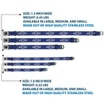 1965 CHEVROLET Bowtie Full Color Black/White Seatbelt Buckle Collar - 1965 CHEVROLET Bowtie Blue/White