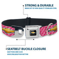 Load image into Gallery viewer, Chevy Bowtie Full Color Black Gold Seatbelt Buckle Collar - Chevy Gold Bowtie w/Logo PINK
