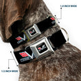 Load image into Gallery viewer, 1967 Impala 396 TURBO-JET V Emblem Full Color Black/Silver/Red/White Seatbelt Buckle Collar - 1967 Impala 396 TURBO-JET V Emblem Black/Silver/Red/White
