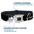 Load image into Gallery viewer, IMPALA Script Emblem Black/Silver Seatbelt Buckle Collar - IMPALA Script Emblem Black/Silver
