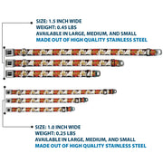 Hell's Paradise Kanji Title Logo Full Color Black/White Seatbelt Buckle Collar - Hell's Paradise Gabimaru and Sagiri Title Pose and Logo Red