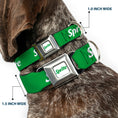 Load image into Gallery viewer, SPRITE Logo Full Color White/Green Seatbelt Buckle Collar - SPRITE Logo Green/White
