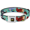 Load image into Gallery viewer, MY HERO ACADEMIA Title Logo Full Color Black Seatbelt Buckle Collar - My Hero Academia The Big 3 Action Poses Light Blue
