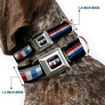 Load image into Gallery viewer, CAMARO Six Badge Full Color Black Silver Red White Blue Seatbelt Buckle Collar - CAMARO Six Badge/Stripe Black/Silver/Red/White/Blue
