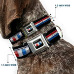 CAMARO Six Badge Full Color Black Silver Red White Blue Seatbelt Buckle Collar - CAMARO Six Badge/Stripe Black/Silver/Red/White/Blue