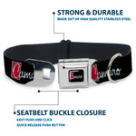 1972 CAMARO Script Emblem Full Color Black Silver Reds Seatbelt Buckle Collar - 1972 CAMARO Script Emblem Black/Silver/Reds