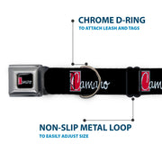1972 CAMARO Script Emblem Full Color Black Silver Reds Seatbelt Buckle Collar - 1972 CAMARO Script Emblem Black/Silver/Reds