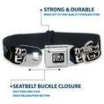 Load image into Gallery viewer, COWBOY BEBOP Title Logo Full Color Black/White Seatbelt Buckle Collar - COWBOY BEBOP Spike and Vicious Pose and Title Logo Black/Blues
