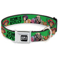 Load image into Gallery viewer, COWBOY BEBOP Title Logo Full Color Black/White Seatbelt Buckle Collar - COWBOY BEBOP Crew Group Pose and Title Logo Green/Black
