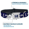 Load image into Gallery viewer, SHELBY Super Snake Cobra Split Full Color Blue/White Seatbelt Buckle Collar - SHELBY Box Logo and Super Snake Cobra Blue/White
