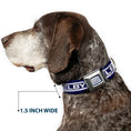 Load image into Gallery viewer, Carroll Shelby CS Racing Logo Full Color Navy/White Seatbelt Buckle Collar - Carroll Shelby CS SHELBY Racing Logo Block Navy/White
