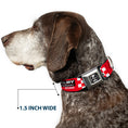 Load image into Gallery viewer, SHELBY Tiffany Split Full Color Black/White Seatbelt Buckle Collar - SHELBY 60th ANNIVERSARY Checker Red/Black/White
