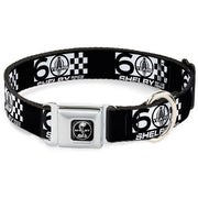 SHELBY Tiffany Split Full Color Black/White Seatbelt Buckle Collar - SHELBY 60 YEARS SINCE 1962 Checker Black/White