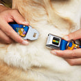 Load image into Gallery viewer, CatDog Stretch/CATDOG Logo Seatbelt Buckle Collar - CatDog Hanging Out Poses Blue

