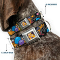Load image into Gallery viewer, Dog & Cat Pose Full Color Seatbelt Buckle Collar - CatDog Party/Balloons/CATDOG Logo Gray/Black/Multi Color
