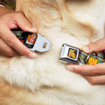Dog & Cat Pose Full Color Seatbelt Buckle Collar - CATDOG Characters Running