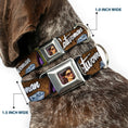 Load image into Gallery viewer, CATWOMAN Bombshell Face Full Color Purple Seatbelt Buckle Collar - CATWOMAN-NINE LIVES OF A FELINE FATALE Bombshell Pose/Diamonds
