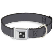 Dog Bone Seatbelt Buckle Collar - Charcoal