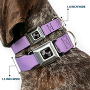 Dog Bone Seatbelt Buckle Collar - Lavender