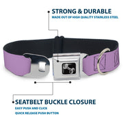 Dog Bone Seatbelt Buckle Collar - Lavender
