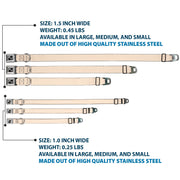 Dog Bone Seatbelt Buckle Collar - Natural