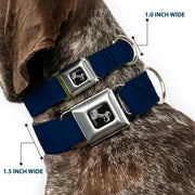 Dog Bone Seatbelt Buckle Collar - Navy