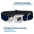 Load image into Gallery viewer, Dog Bone Seatbelt Buckle Collar - Navy
