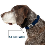 Dog Bone Seatbelt Buckle Collar - Navy