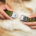 Load image into Gallery viewer, Dog Bone Seatbelt Buckle Collar - Olive
