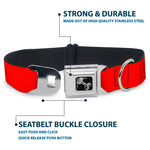 Dog Bone Seatbelt Buckle Collar - Red