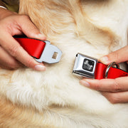 Dog Bone Seatbelt Buckle Collar - Red
