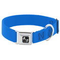 Load image into Gallery viewer, Dog Bone Black/Silver Seatbelt Buckle Collar - Royal Nylon
