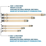 Dog Bone Seatbelt Buckle Collar - Tan