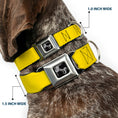 Load image into Gallery viewer, Dog Bone Seatbelt Buckle Collar - Yellow
