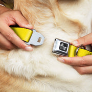 Dog Bone Seatbelt Buckle Collar - Yellow