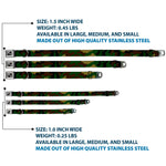 Dog Bone Seatbelt Buckle Collar - Camo Olive