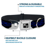 Dog Bone Seatbelt Buckle Collar - Flame Blue