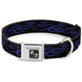 Load image into Gallery viewer, Dog Bone Seatbelt Buckle Collar - Flame Blue
