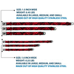 Dog Bone Seatbelt Buckle Collar - Flame Red