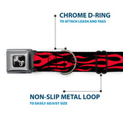 Dog Bone Seatbelt Buckle Collar - Flame Red