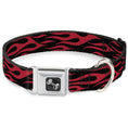 Load image into Gallery viewer, Dog Bone Seatbelt Buckle Collar - Flame Red
