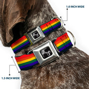 Dog Bone Seatbelt Buckle Collar - Rainbow
