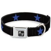 Dog Bone Seatbelt Buckle Collar - Star Black/Blue
