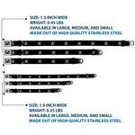 Dog Bone Seatbelt Buckle Collar - Star Black/Silver