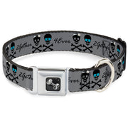 Dog Bone Seatbelt Buckle Collar - 2gether 4ever Skulls