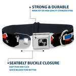 Dog Bone Seatbelt Buckle Collar - 3-D Glasses Dripping w/Stars